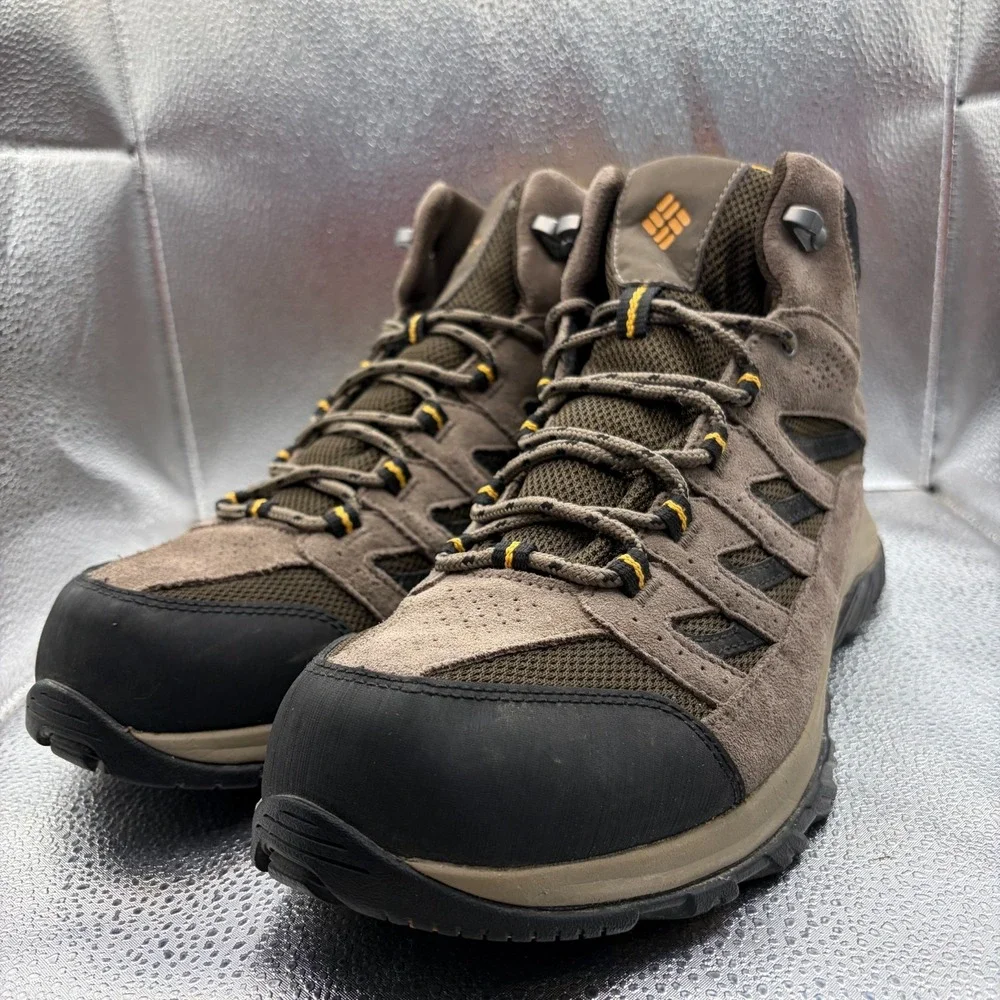 Size 12 Columbia Crestwood Brown Mid Mens Waterproof Hiking Boots BM5371-231